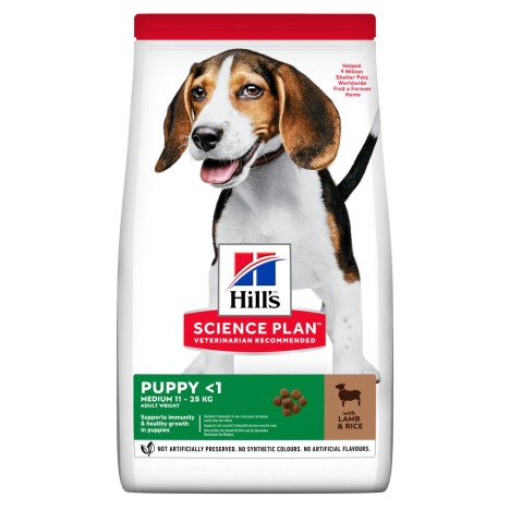 Сухой корм Hill's Science Plan Puppy Medium с ягненком и рисом для щенков средних пород