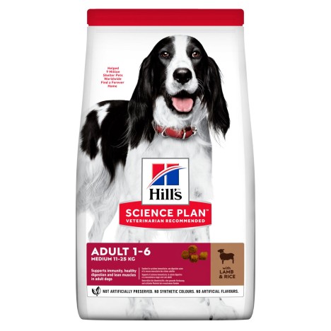 Сухой корм Hill's Science Plan Adult Medium с ягненком и рисом для взрослых собак средних пород