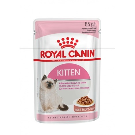 Влажный корм Royal Canin Kitten instinctive для котят от 4 до 12 месяцев, кусочки в соусе 85гр