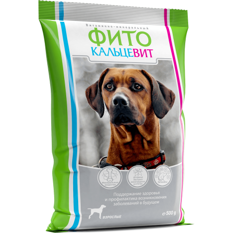 Витаминно-минеральная добавка ФИТО Кальцевит для взрослых собак, 500г