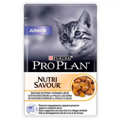 Влажный корм Pro Plan Nutri Savour Junior курица в желе для котят 85гр