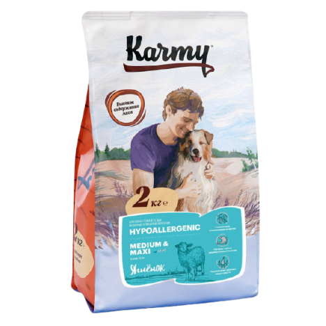 Сухой корм Karmy Hypoallergenic Medium/Maxi гипоаллергенный с ягненком для собак средних и крупных пород