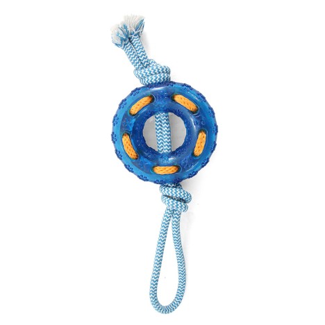 Игрушка Triol "Кольцо с верёвкой" из термопласт. резины для собак, 120/320мм