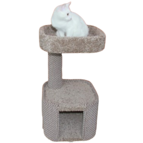 Домик-когтеточка ЕТК Castel cats 80, одна когтеточка, ковролин