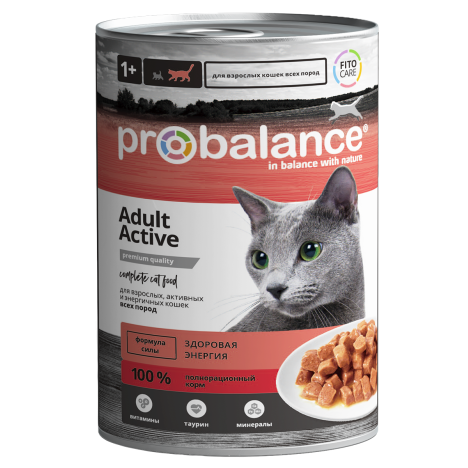 Консервы ProBalance Active для активных кошек, 415гр