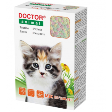 Мультивитаминное лакомство DOCTOR Animal МIХ для котят 120 табл