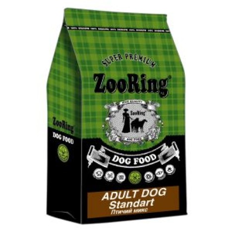 Сухой корм ZooRing Adult Dog Standart птичий микс для взрослых собак средних и крупных пород