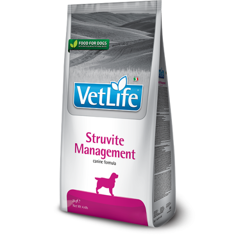 Сухой корм Farmina Vet Life Dog Struvite Management для собак при МКБ для лечения уролитов в нижних отделах мочевыводящих путей