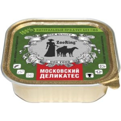 Консервы ZooRing Московский деликатес для собак, паштет 100 гр