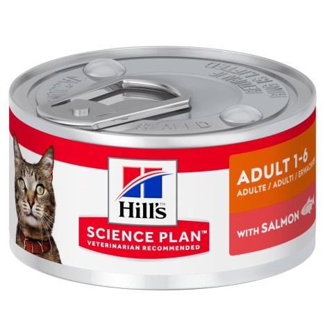 Консервы Hill's Science Plan Adult с лососем для взрослых кошек в возрасте от 1 года до 6 лет 82гр