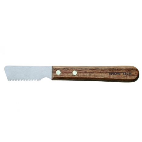 Нож тримминговочный SHOW TECH 3240 с деревянной ручкой для жесткой шерсти