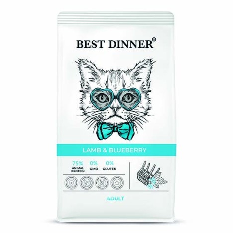 Сухой корм Best Dinner Adult Cat Lamb & Blueberry с ягненком и голубикой для взрослых кошек