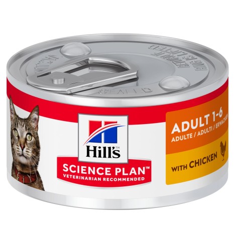Консервы Hill's Science Plan Adult с курицей для взрослых кошек в возрасте от 1 года до 6 лет 82гр