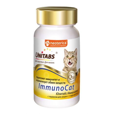 Витаминно-минеральный комплекс Unitabs ImmunoCat для иммунитета для кошек, 120 таб.