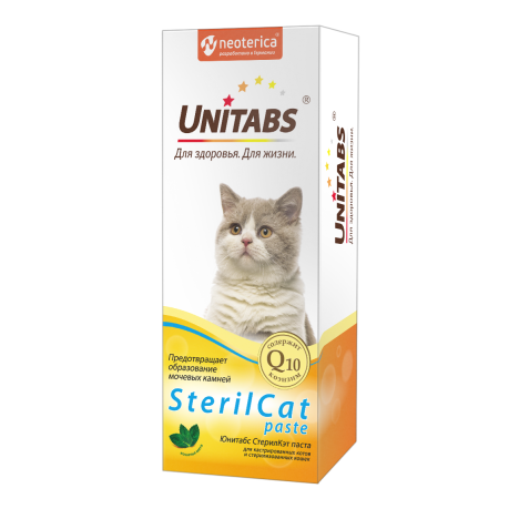 Витаминно-минеральный комплекс Unitabs SterilCat Paste для кастрированных котов и стерилизованных кошек, 120 мл