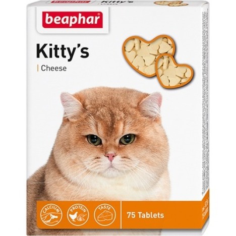 Кормовая добавка Beaphar Kitty's Cheese с протеином и кальцием для кошек 75шт