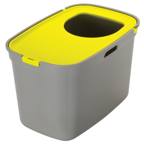 Био-туалет Moderna Top Cat вертикальный вход 59x39x38h см, серо-лимонный