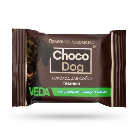Лакомство VEDA "Choco Dog" темный шоколад для собак 15г
