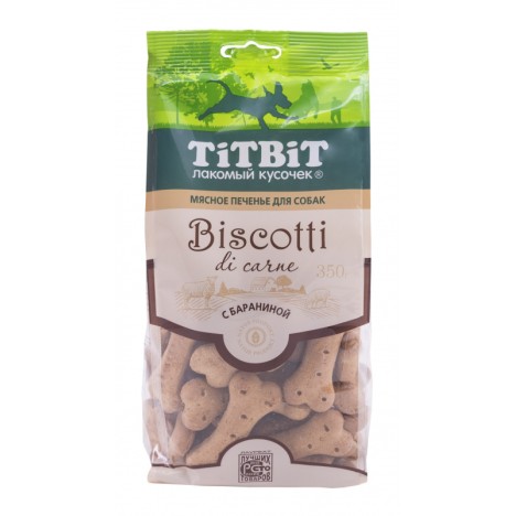 Лакомство TitBit печенье "Бискотти" с бараниной для собак, 350г