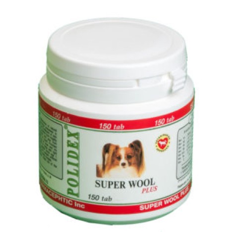 Кормовая добавка POLIDEX Super Wool plus Полидэкс Супер Вул плюс для собак 