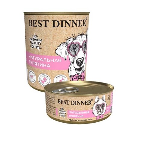 Консервы Best Dinner High Premium "Натуральная телятина" для собак 