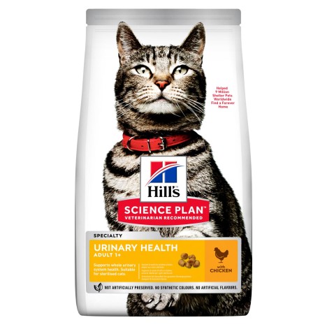 Сухой корм Hill's Science Plan Urinary Health с курицей для взрослых кошек, склонных к мочекаменной болезни