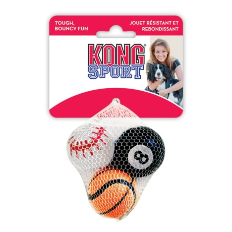 Игрушка KONG Air Sport "Теннисный мяч" для собак очень маленький 4 см (в упаковке 3 шт) 