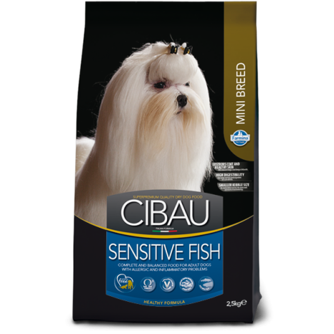 Сухой корм Farmina Cibau Sensitive Mini с рыбой для собак мелких пород