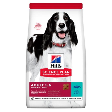 Сухой корм Hill's Science Plan Adult Medium с тунцом и рисом для взрослых собак средних пород