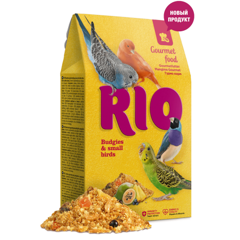 Корм RIO Гурмэ для волнистых попугайчиков и мелких птиц, 250гр