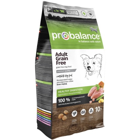Сухой корм ProBalance Adult Grain Free беззерновой для взрослых собак всех пород