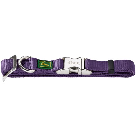 Ошейник Hunter для собак ALU-Strong нейлон с металлической застежкой фиолетовый