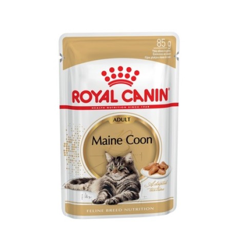 Влажный корм Royal Canin Maine Coon Adult для взрослых кошек породы Мэйн Кун, кусочки в соусе 85гр