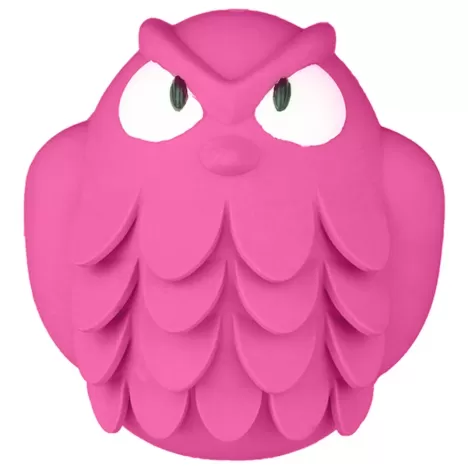 Игрушка Mr.Kranch "Сова" розовая с ароматом бекона для собак 13 см