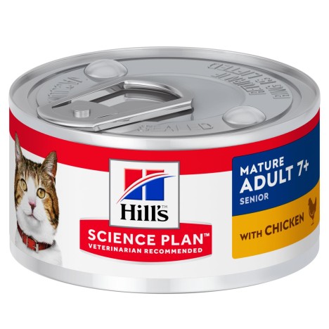 Консервы Hill's Science Plan Mature Adult 7+ с курицей для пожилых кошек 82гр