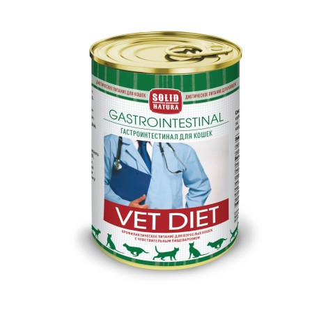 Консервы Solid Natura VET DIET Gastrointestinal Профилактика заболеваний ЖКТ у кошек