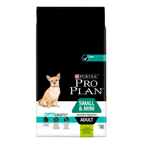 Сухой корм Pro Plan OPTIDIGEST Small and Mini Adult с ягненком для взрослых собак мелких пород с чувствительным пищеварением 