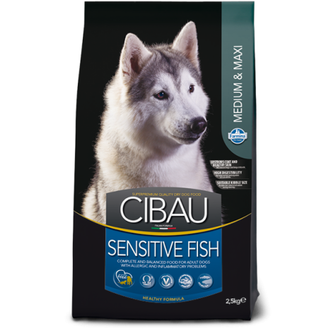 Сухой корм Farmina Cibau Sensitive Maxi and Medium с рыбой для собак крупных и средних пород