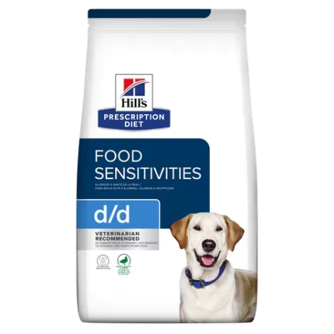 Сухой корм Hill's Prescription Diet d/d Food Sensitivities с уткой и рисом для собак при аллергии, заболеваниях кожи и неблагоприятной реакции на пищу