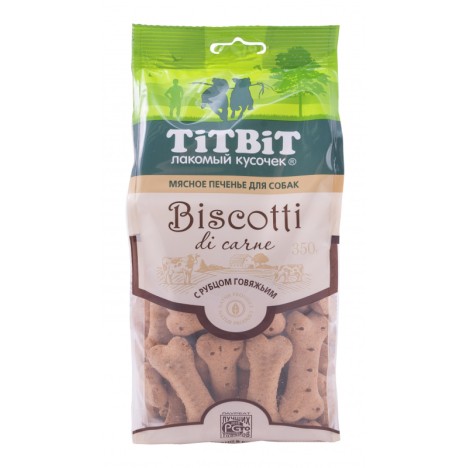 Лакомство TitBit печенье "Бискотти" с рубцом говяжьим для собак, 350г