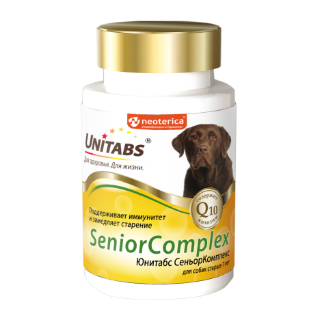 Витаминно-минеральный комплекс Unitabs SeniorComplex для собак старше 7 лет, 100 таб.