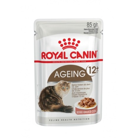 Влажный корм Royal Canin Ageing 12+ для пожилых кошек старше 12 лет, кусочки в соусе 85гр