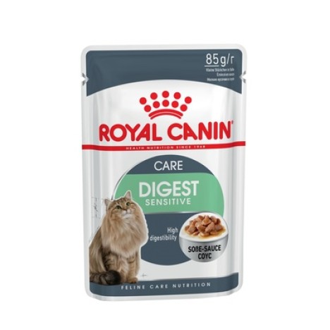 Влажный корм Royal Canin Digest Sensitive для кошек при расстройствах пищеварения, кусочки в соусе 85гр