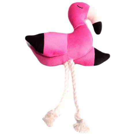 Игрушка Mr.Kranch "Фламинго" с канатом и пищалкой для собак мелких и средних пород