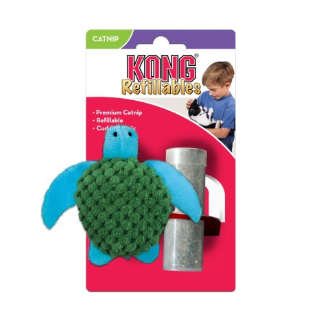 Игрушка KONG Refillables Turtle "Черепашка" с тубом кошачьей мяты для кошек 