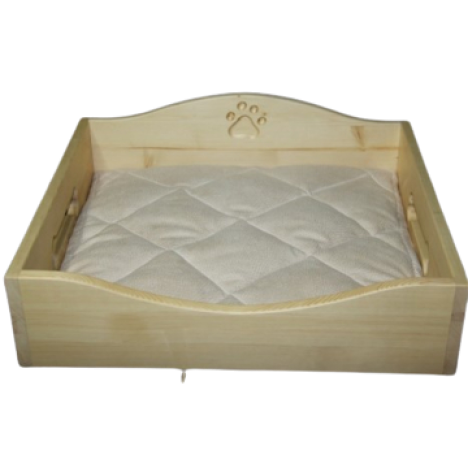 Лежак ЕТК Кровать, материал сосна, лак 55*45*20