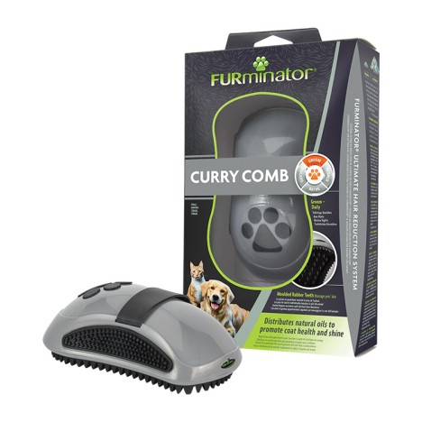 Расческа FURminator Curry Comb резиновая зубцы 5 мм