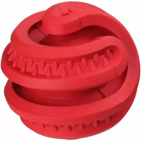 Игрушка Mr.Kranch Головоломка дентальная красная с ароматом бекона для собак 8,5*8,7 см