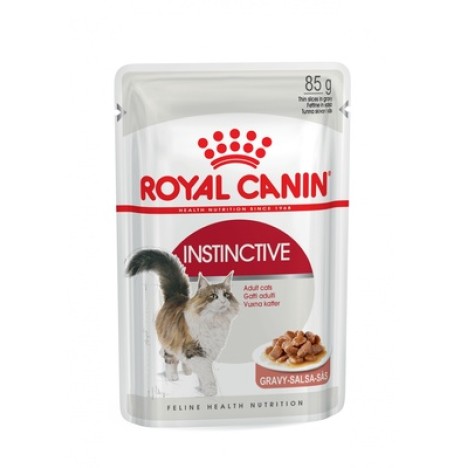 Влажный корм Royal Canin Instinctive для взрослых кошек от 1 года, кусочки в соусе 85гр