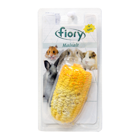 Био-камень FIORY Maisalt с солью в форме кукурузы для грызунов 90гр